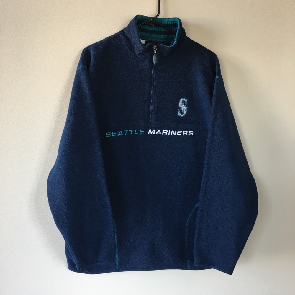 Seattle Mariners Authentic Fleece 1/4 Zip Size:L